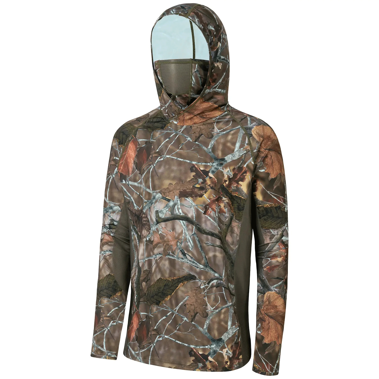 🔥🔥Men's UPF 50+ Lightweight Hunting Camo Hoodie Quick Dry Performance Long Sleeve Fishing Shirt with Hood