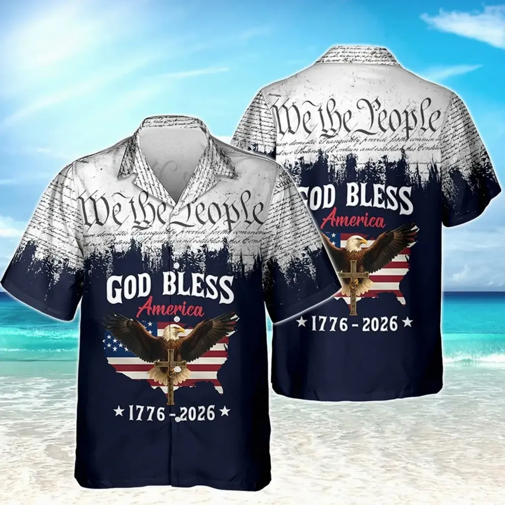 Retro Hawaii 250 Years of Freedom 1776 - 2026 Eagle Patriotic Shirt
