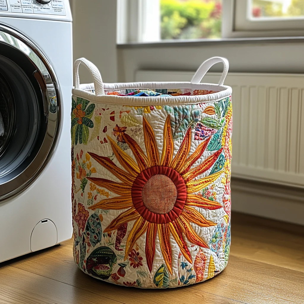 Sunshine  Quilted Laundry Basket – 2026 New 3D Textured Craft Design