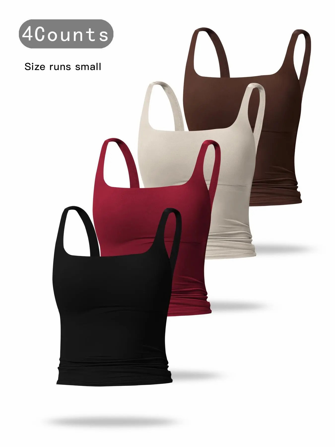 Women's Solid Color Sports Tank Top, Tight Sports Vest, Casual Comfy Breathable Sleeveless Sports Top