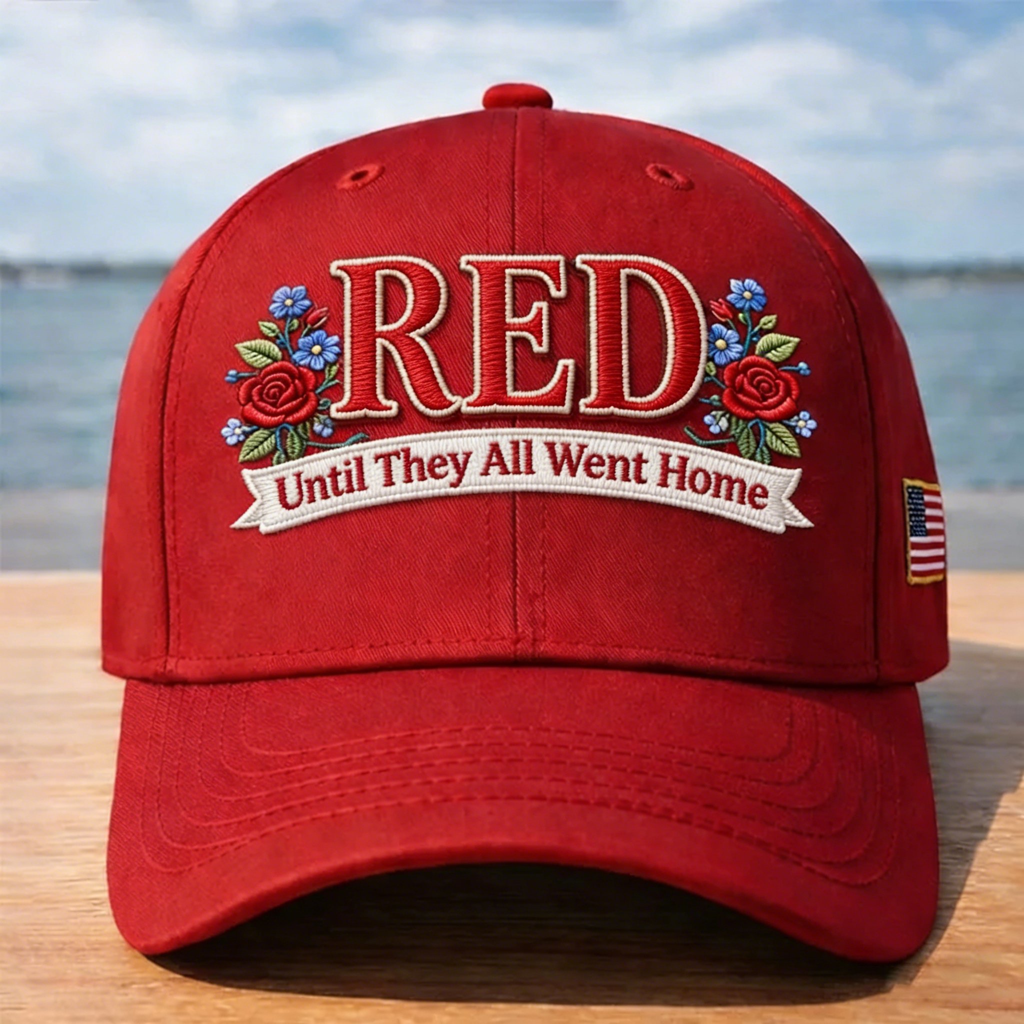 Unisex casual red Friday print hat