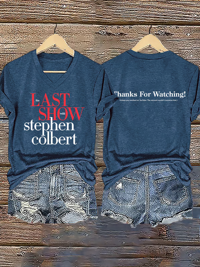 Women'S Short Sleeved V-Neck Casual T-Shirt
