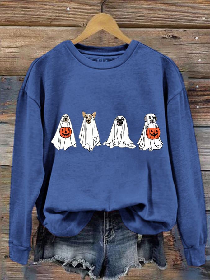 Women's Halloween My Dog Is My Boo Casual Sweatshirt