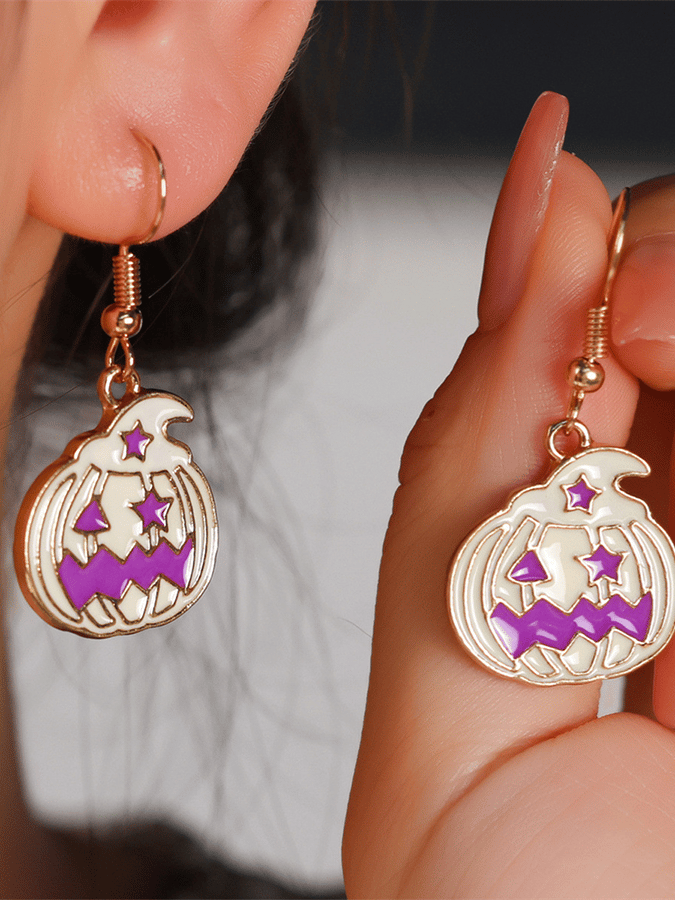 Halloween Pumpkin Element Earrings