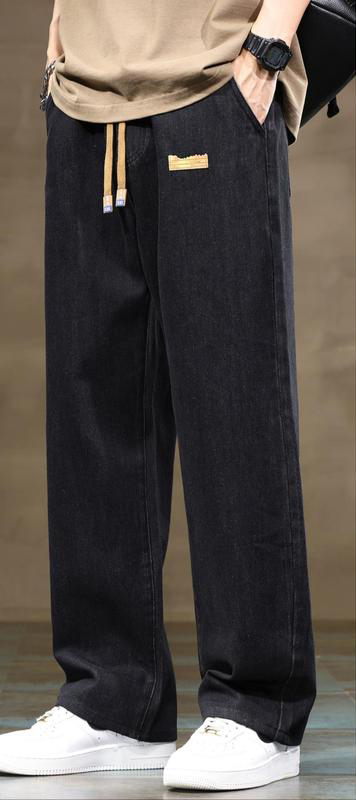 Men's Regular Fit Solid Color Straight Leg Jeans