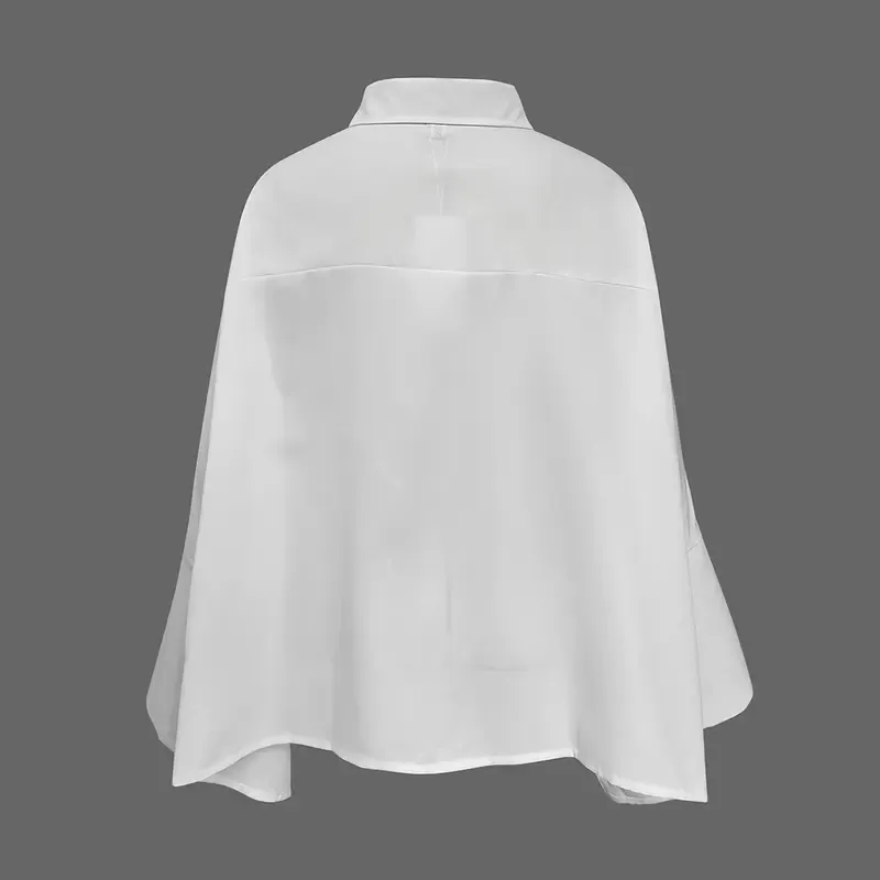 Women's Long-Sleeved Loose Solid Color Lapel Shirt