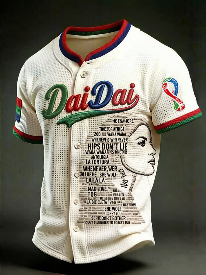 Men's World Cup Football Print Casual Top