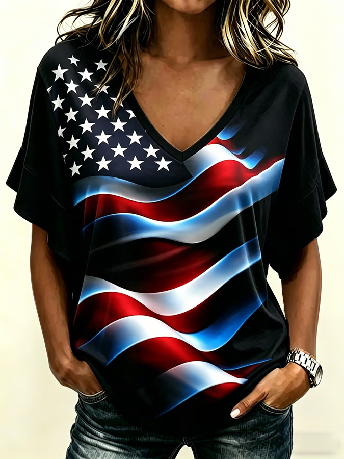 Women'S 250Th Anniversary Printed Casual Top