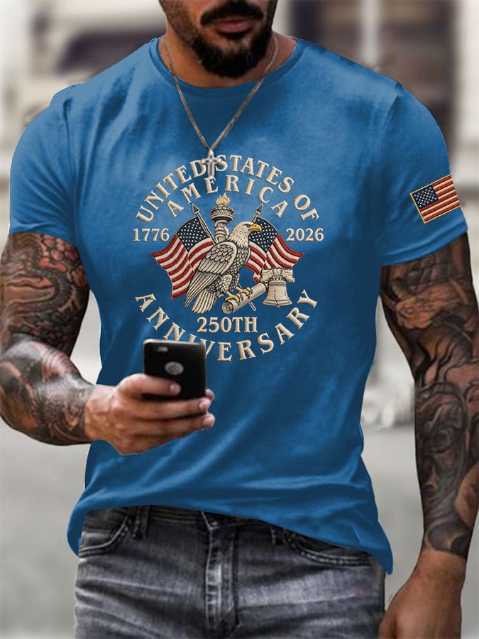 Men's Casual Printed Short-Sleeve T-Shirt