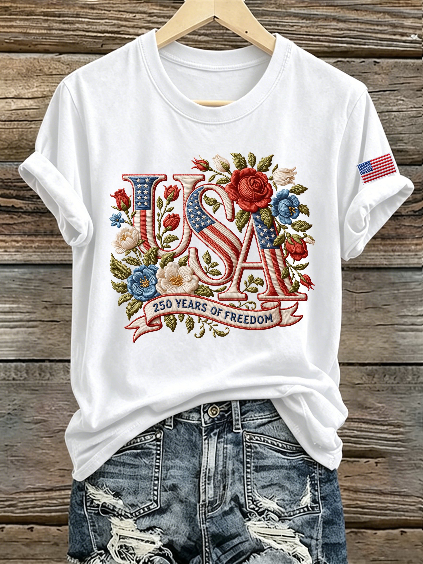 Women's 250 Years Of Freedom Print T-shirt