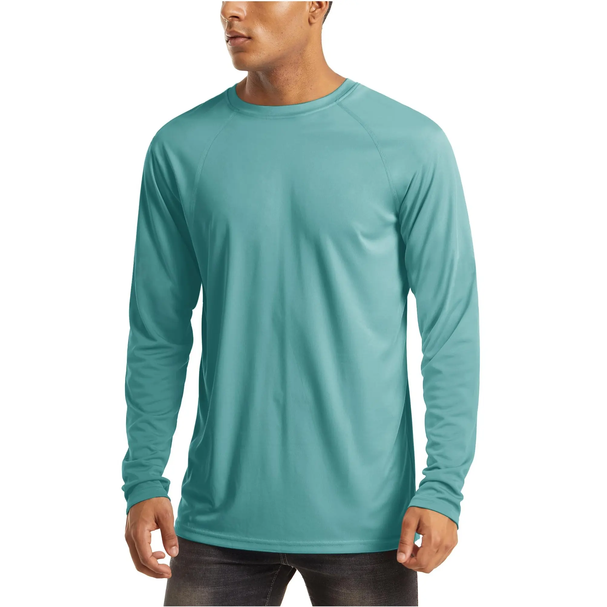 Men's UPF 50+ Long Sleeves Shirts Quick Dry Lightweight Summer Sportswear Tops for Swimming