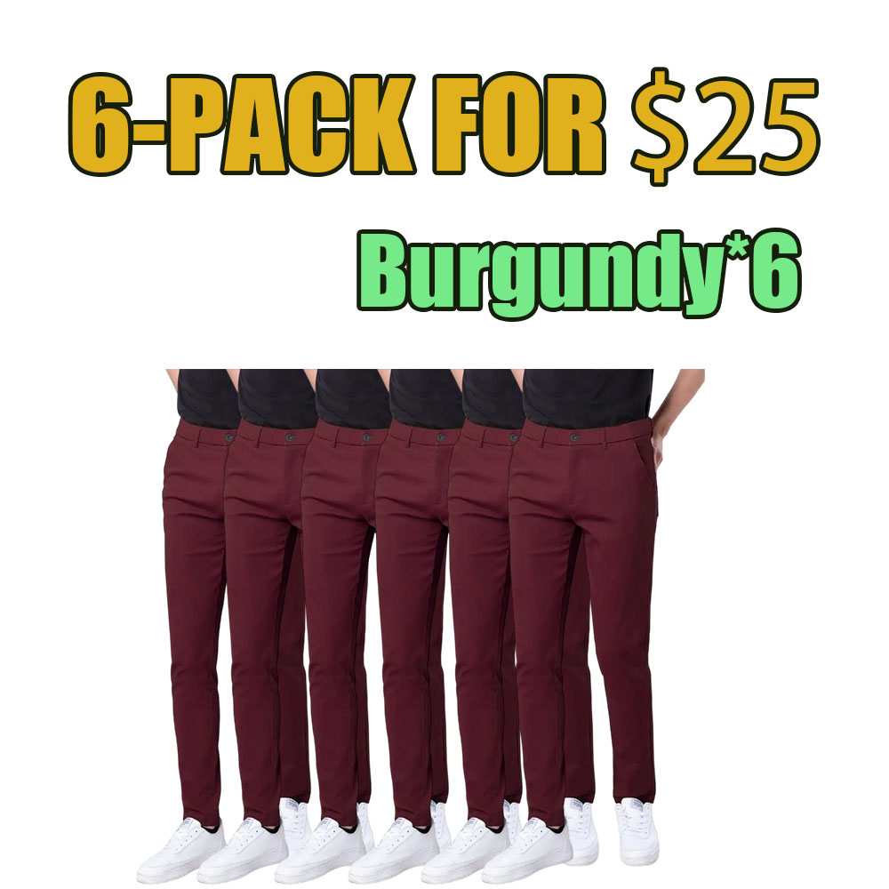 Men's Skinny Fit Khaki Tapered Casual Pants