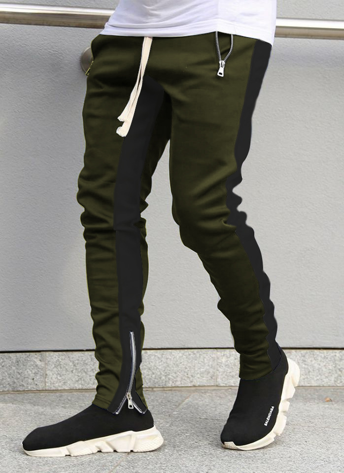 Men'S Patchwork Pocket Casual Knitted Trousers