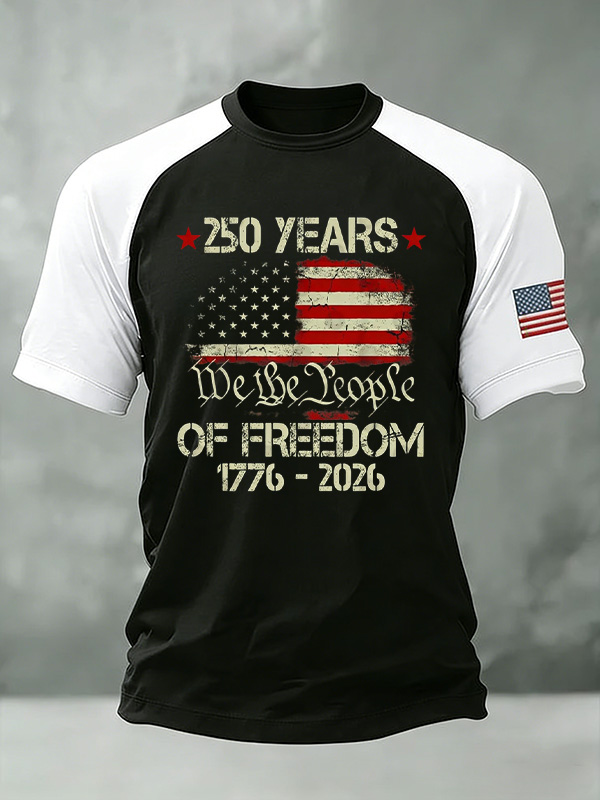 Men'S And Women'S Casual 250Th Anniversary Founding Celebration Raglan T-Shirt