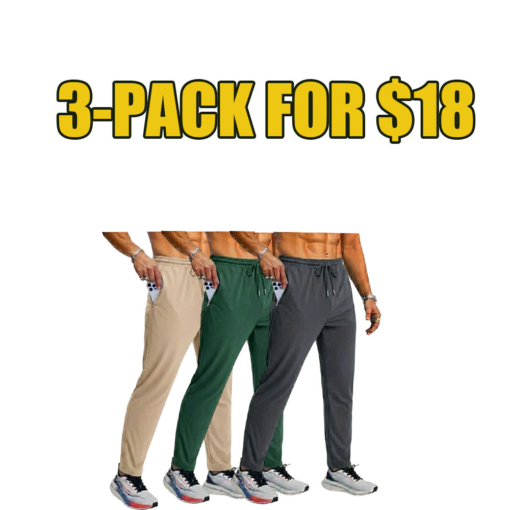 Men’s Lightweight Joggers with Zipper Pockets