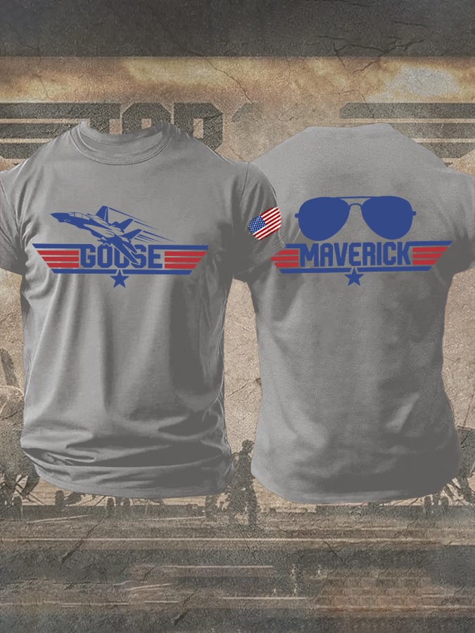 Men's Retro Goose And Maverick Print T-Shirt
