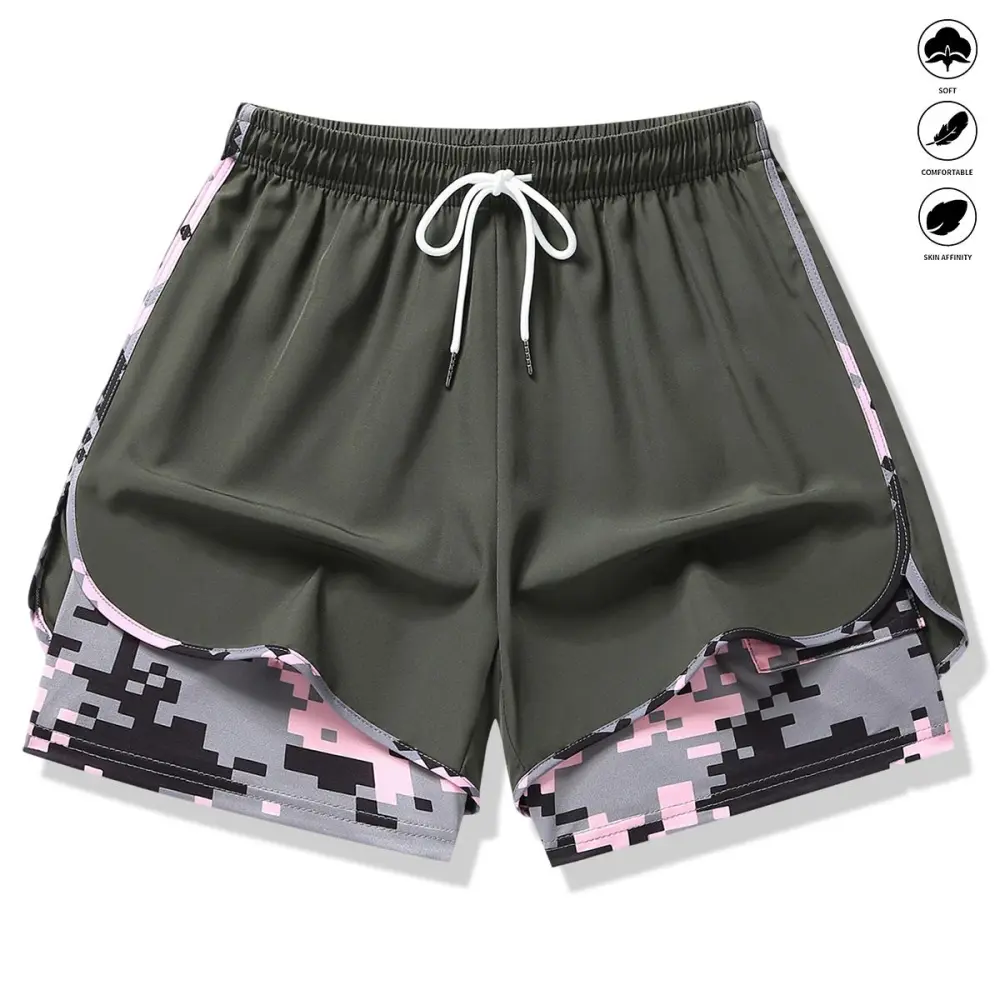 Women's Casual Athletic Shorts — Built-in Liner, Drawstring, and Elastic Waistband