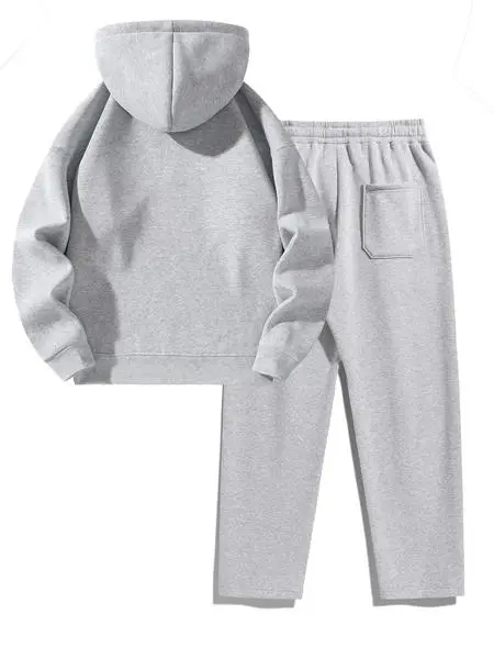 Fit Casual Drop Shoulder Half Zip Hoodie