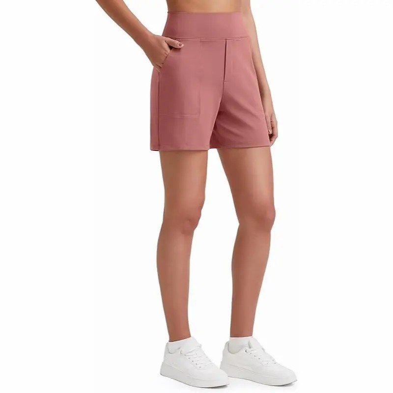 Women's High Waist Wide Leg Yoga Shorts – 4