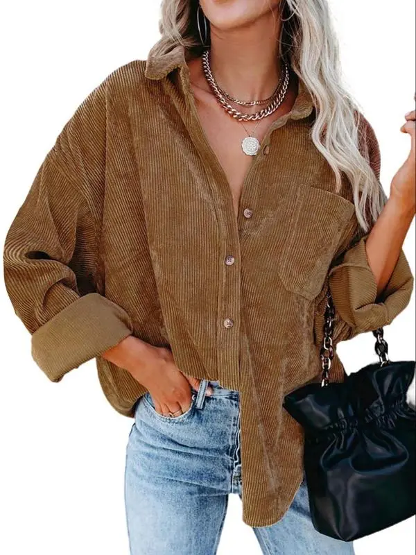 Women’s Casual Long Sleeve Collared Blouse