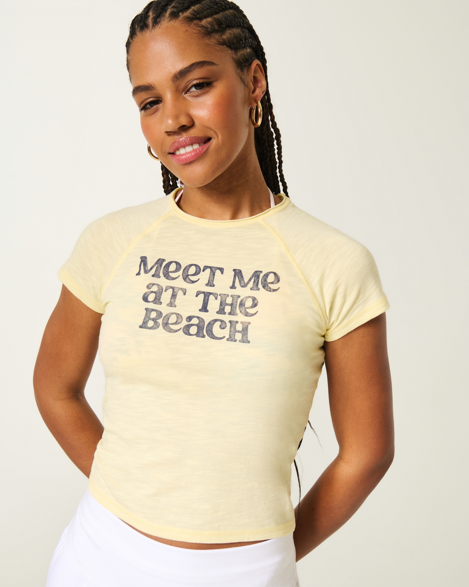 Spring Break Graphic Slub Baby Tee