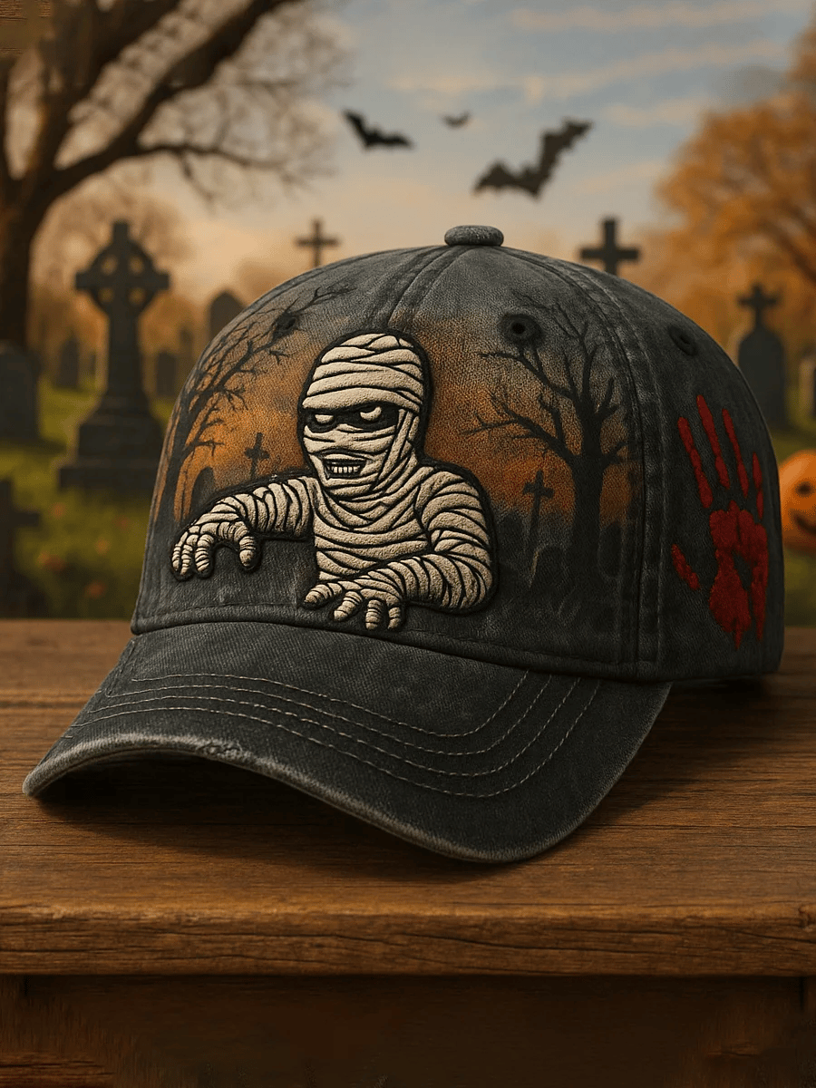 Unisex Vintage Halloween Print Hat