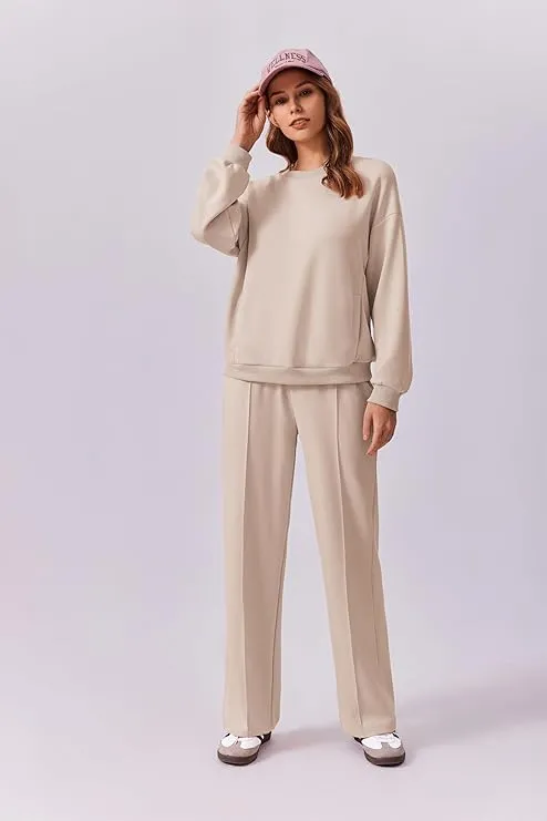Comfortable Autumn Outfits 2-Piece Long Sleeve Sweatshirt