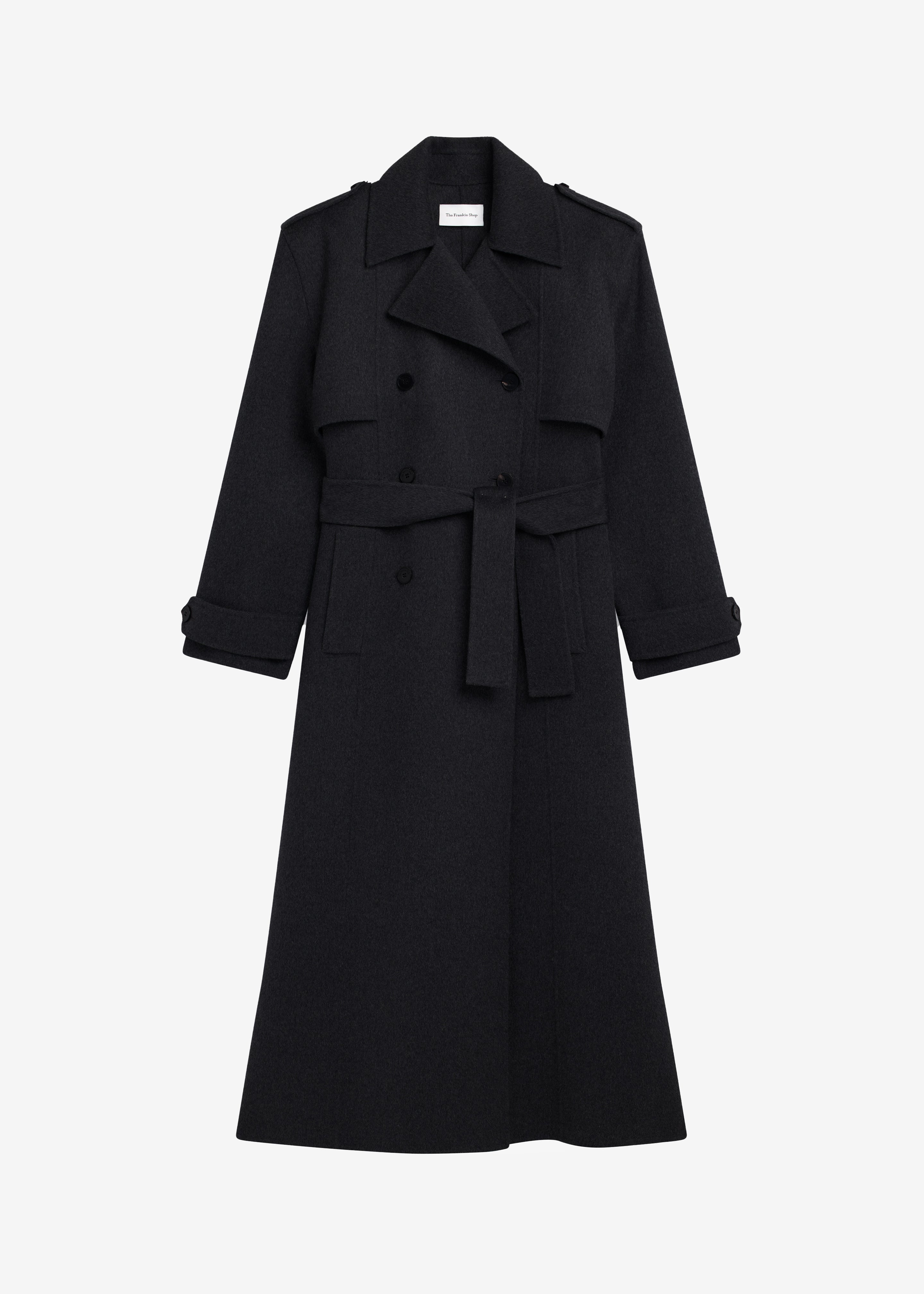 Nikola Padded Trench Coat - Black