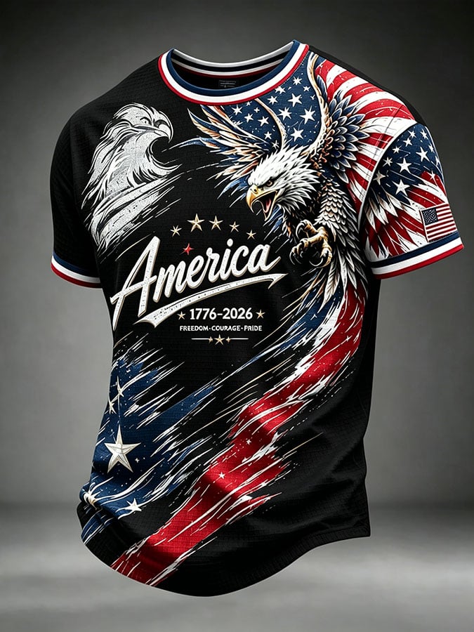 Men's Casual Printed Short-Sleeve T-Shirt