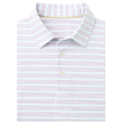12-Pack Men's Golf Shirts — Moisture-Wicking Performance Short-Sleeve Striped Polo