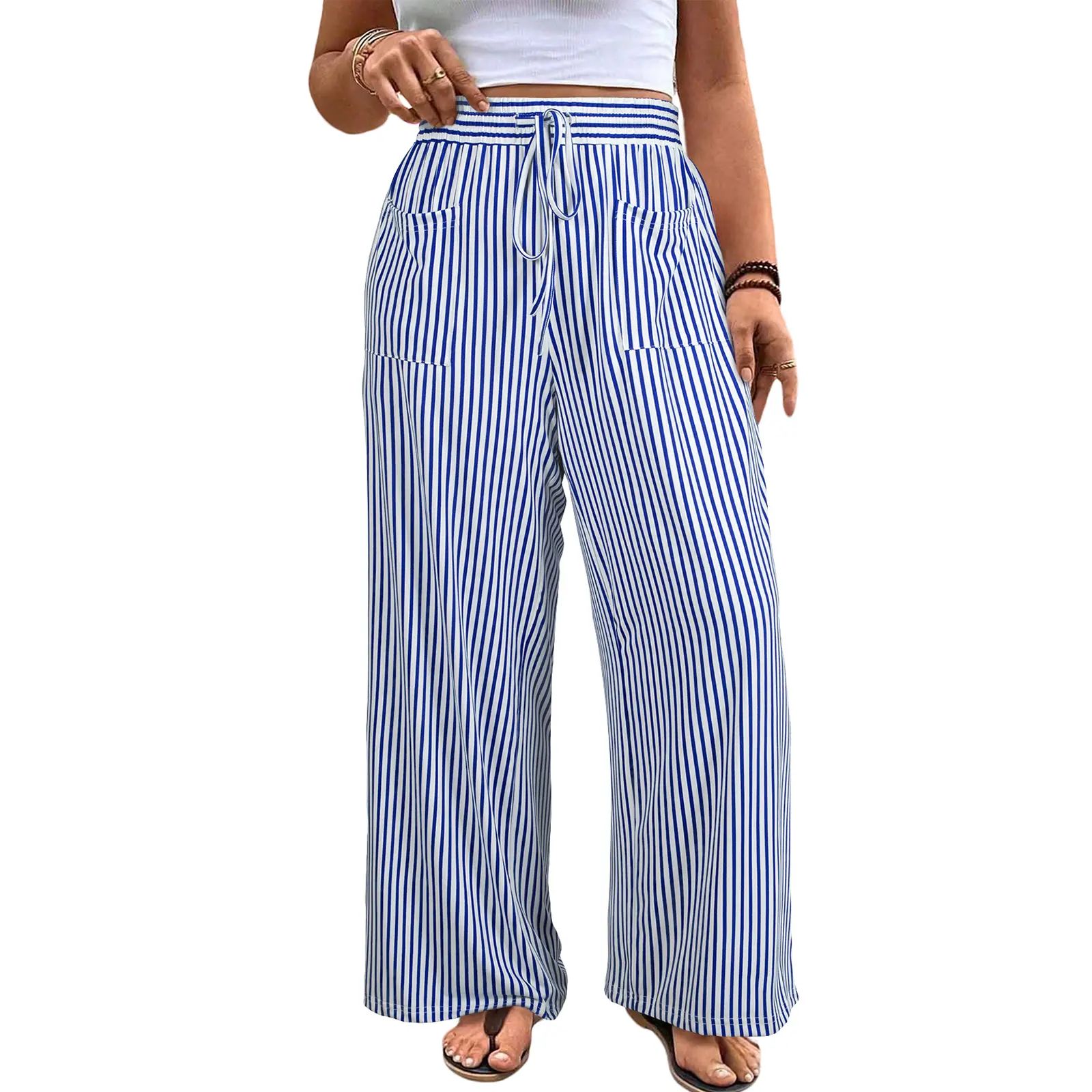 🔥LAST DAY SALE 90% OFF💕Striped Wide-Leg Palazzo Pants
