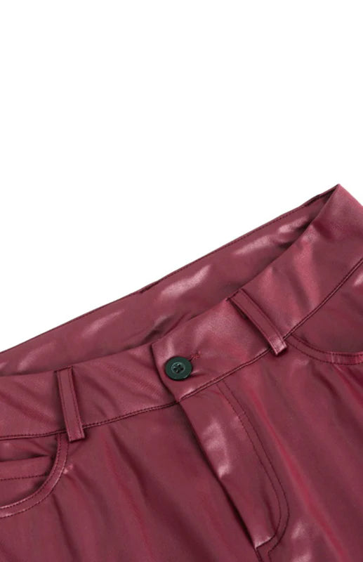 🖤 Chic Faux Leather Pants – Sexy, Sleek & Perfect for Any Outfit 🔥