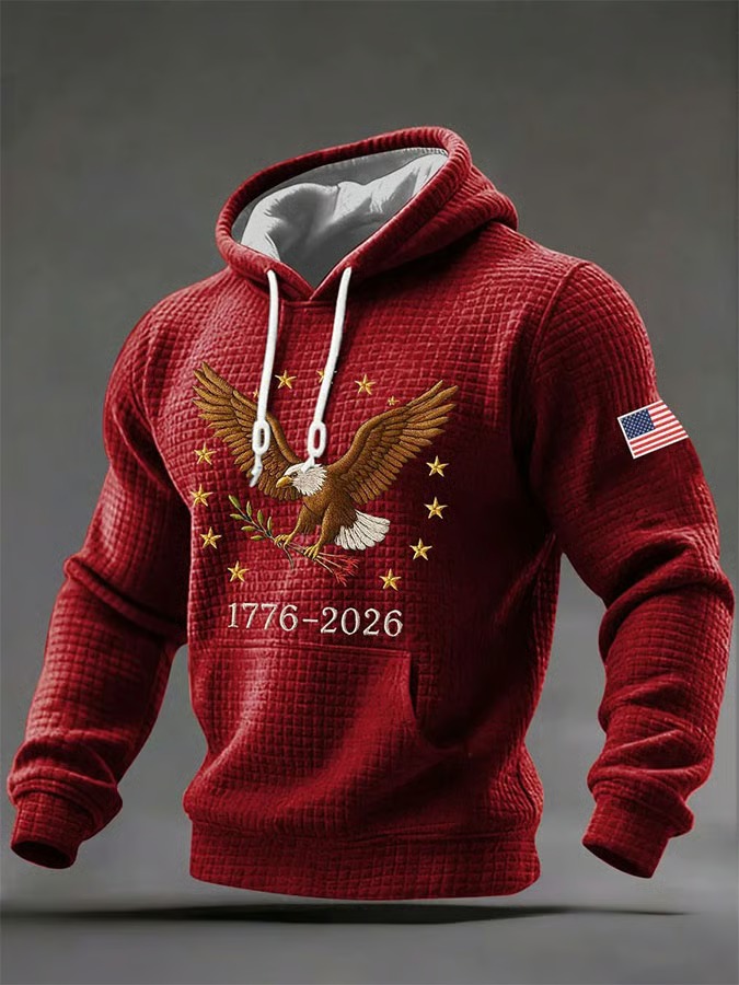 Men'S Classic Casual Printed Hooded Sweatshirt