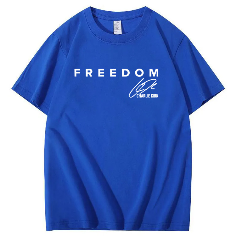 Freedom Pattern100% Cotton T-Shirt