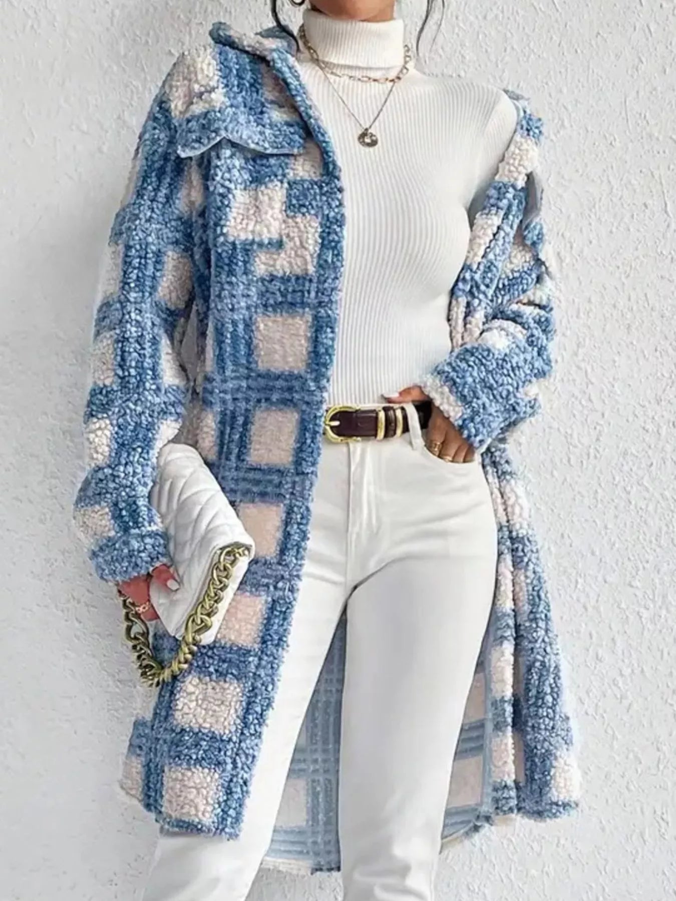Plaid Fleece Coat - Stylish Warmth for Every Season