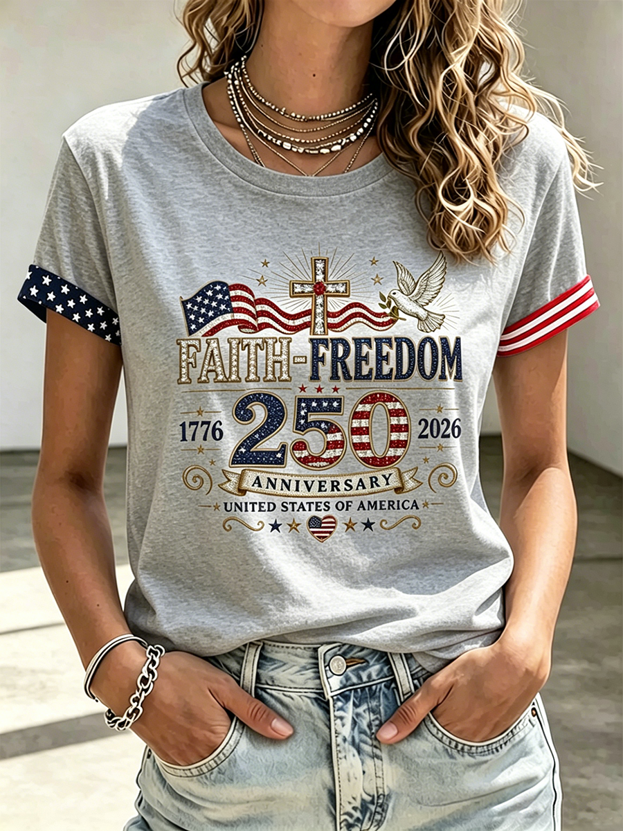 250Th Anniversary Printed Round Neck Top In The United States