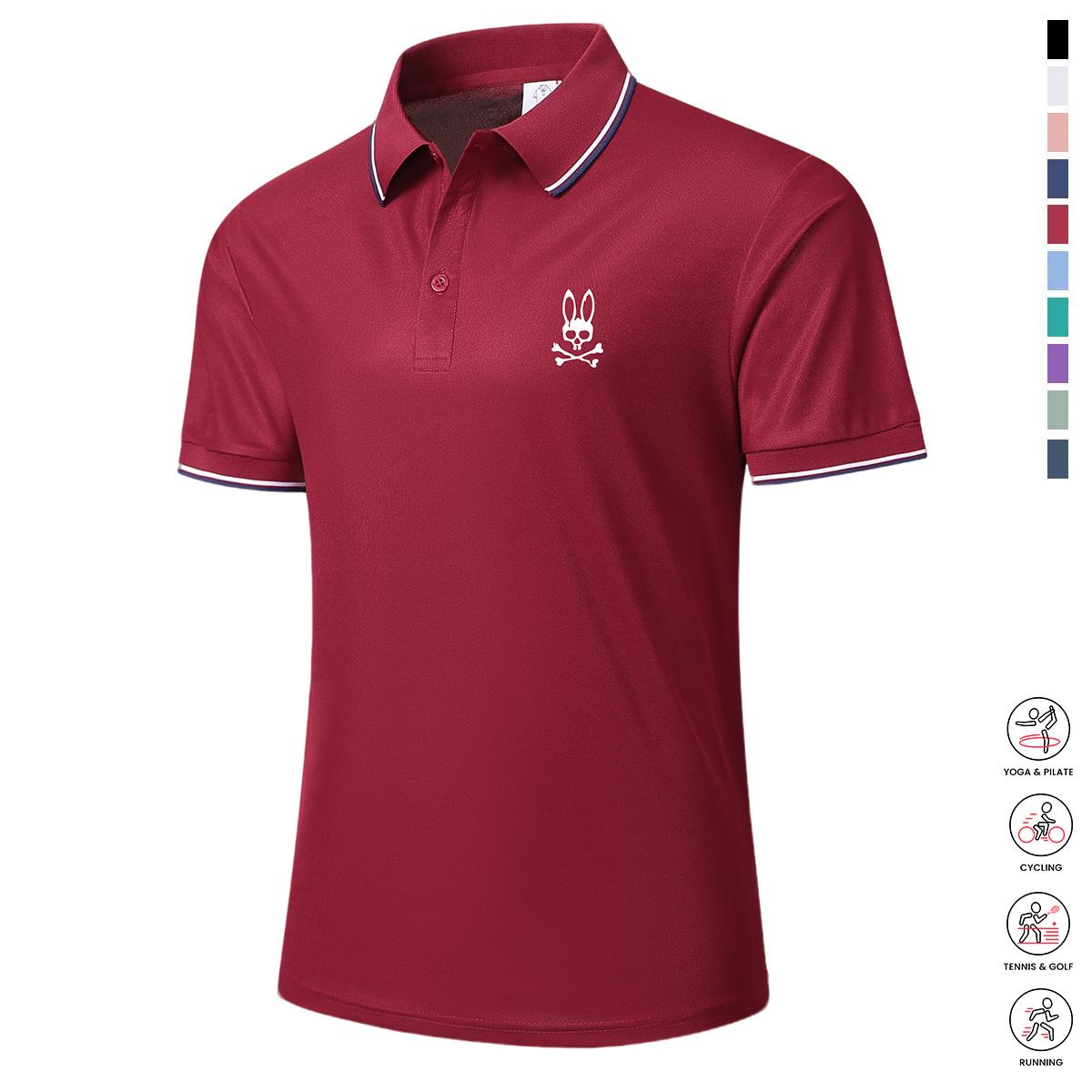Men's Casual Short-Sleeve Polo Shirt Set
