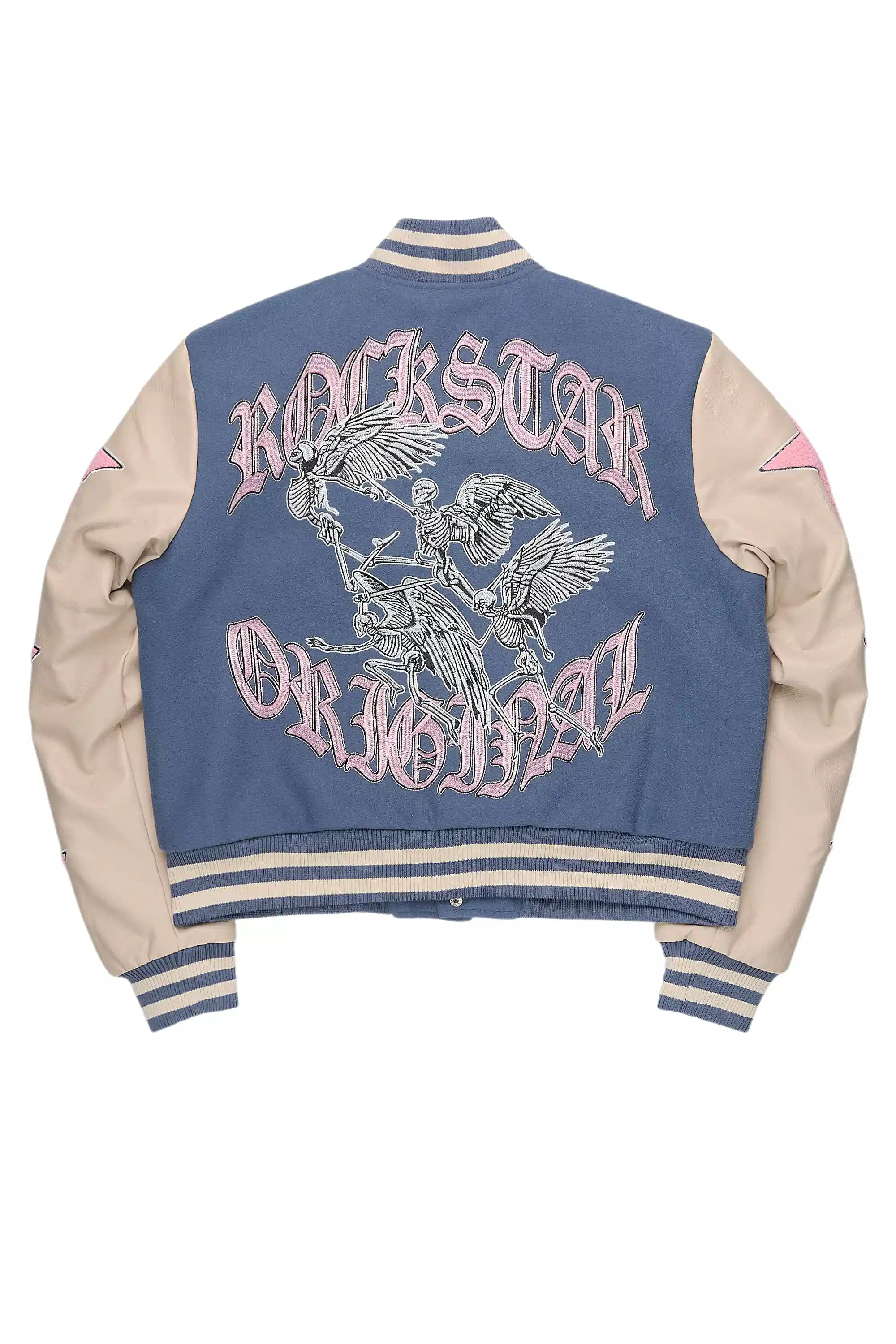 Krystle Navy Oversized Varsity Jacket