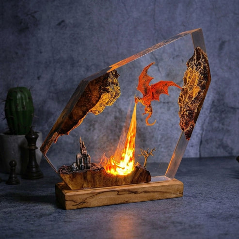 May Promotion-Dragon Resin Lamp — Fire Pour
