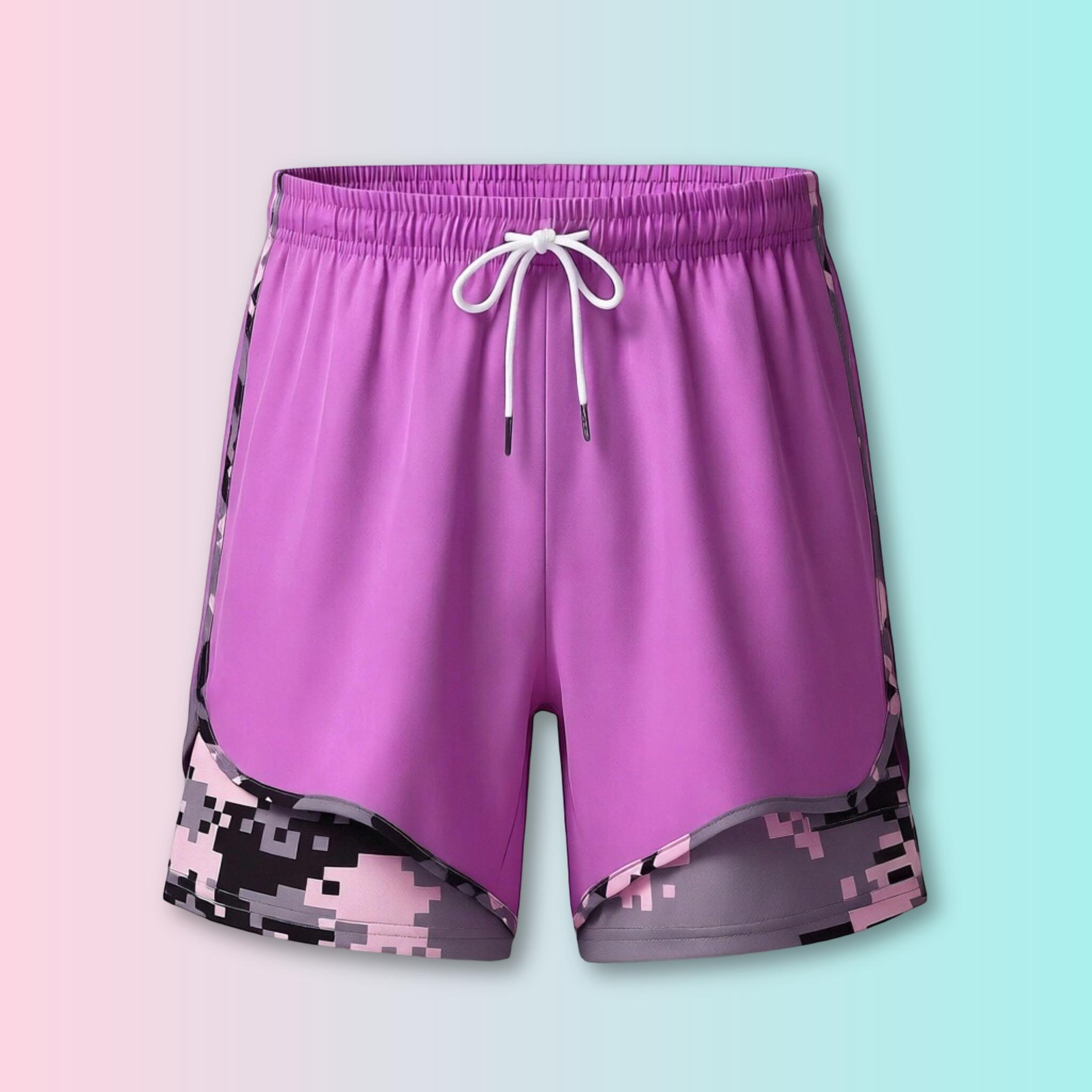 Women's Double-Layer Anti-Exposure Stretch Fitness Shorts