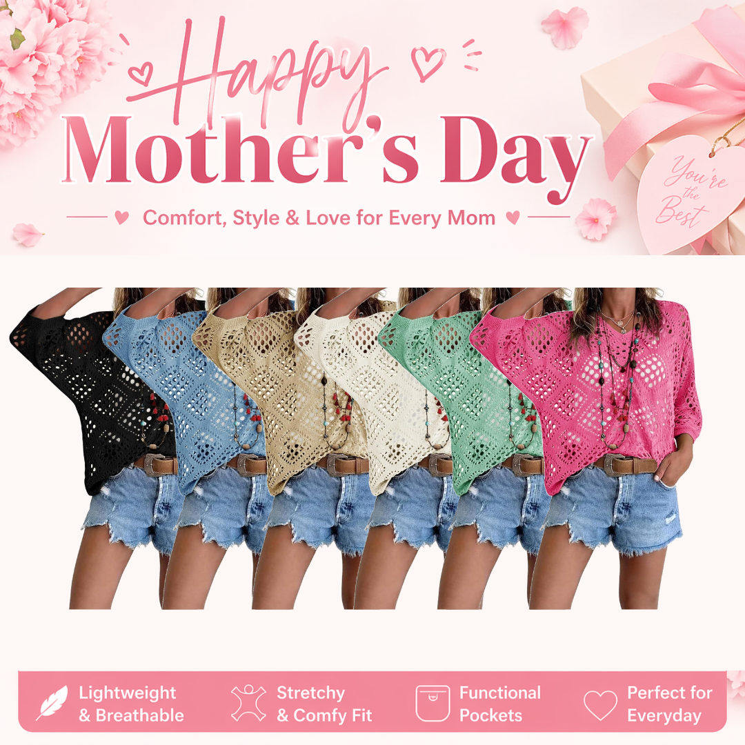 Mother's Day Sale💕Women's Bohemian-Inspired Beige Crochet Top