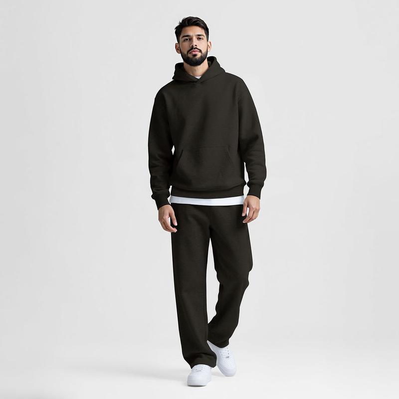 Matching Hoodie Set for Men Winter, 2 Piece Tracksuit, Oversized Hoodie & Sweatpants