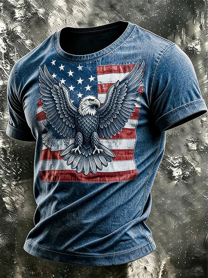Men's Retro Print Short-Sleeve T-Shirt