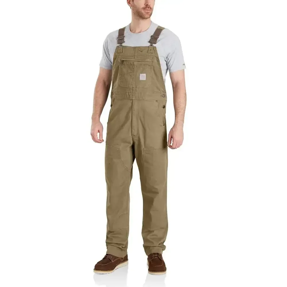Men's Denim Bib Overalls Workwear with Adjustable Straps & Tool Pockets