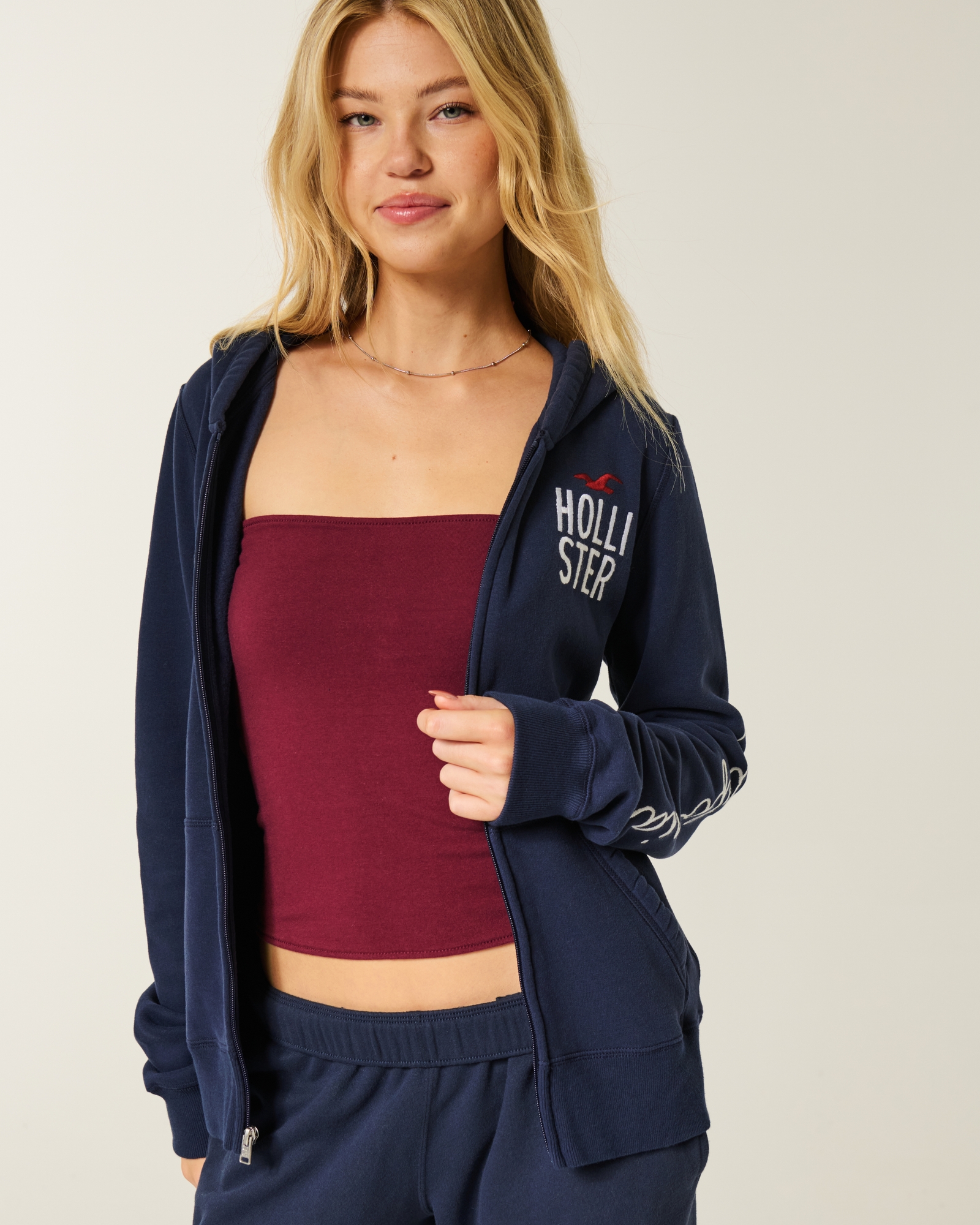 Logo Graphic Zip-Up Hoodie