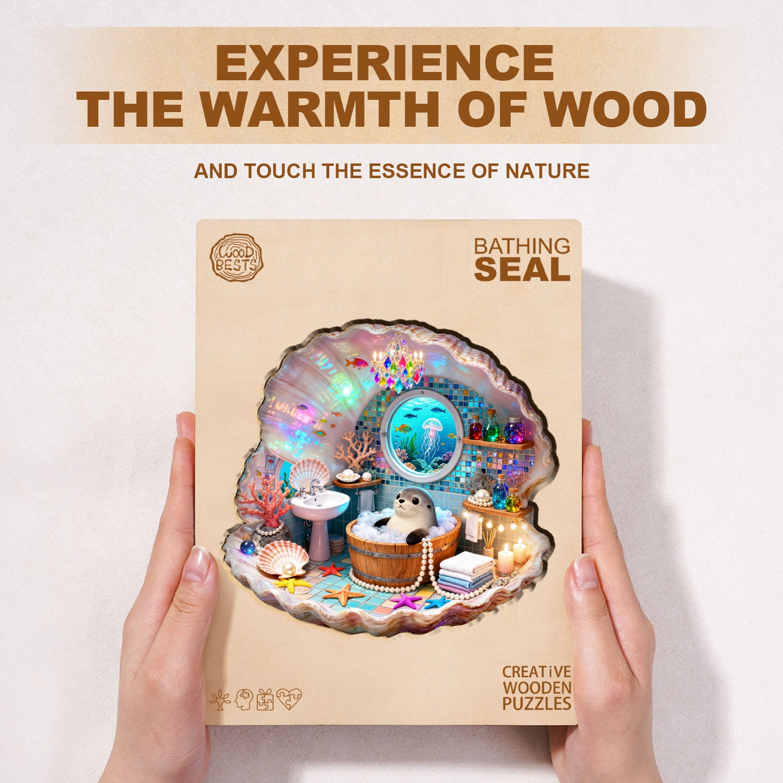 Bathing Seal Wooden Jigsaw Puzzle