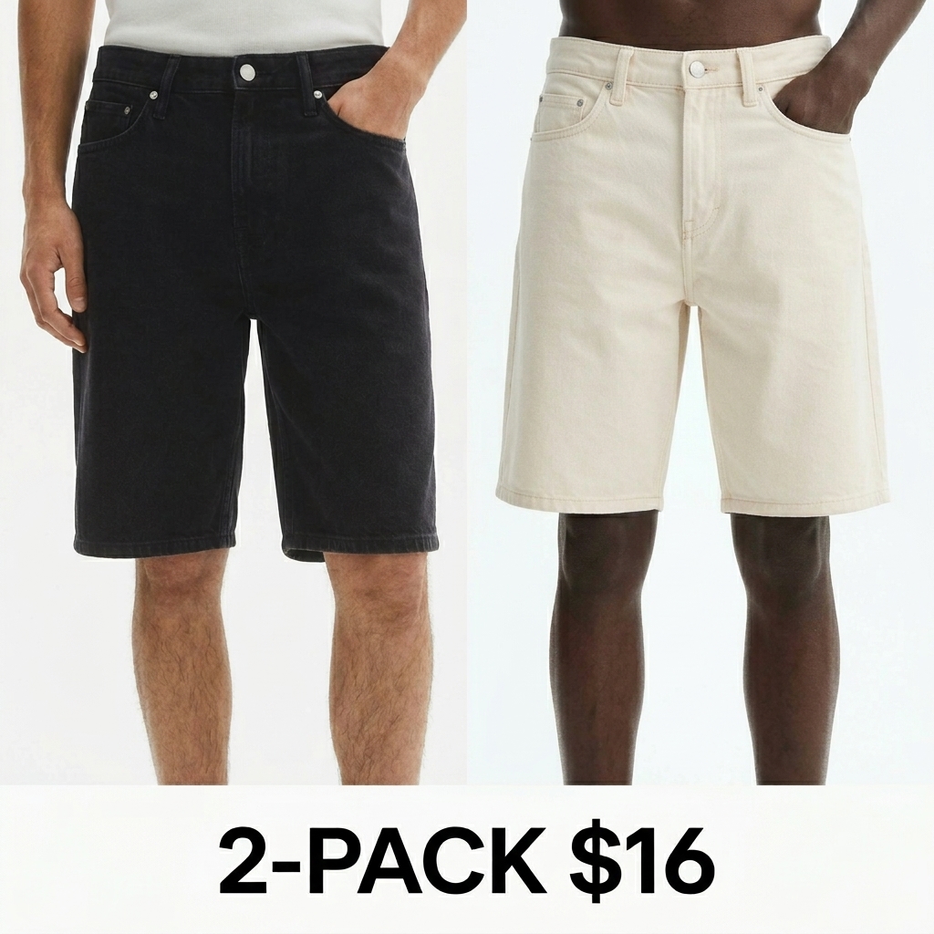 Men's Relaxed Fit Denim Shorts – 5-Pocket Cotton Jean Shorts with Tapered Leg