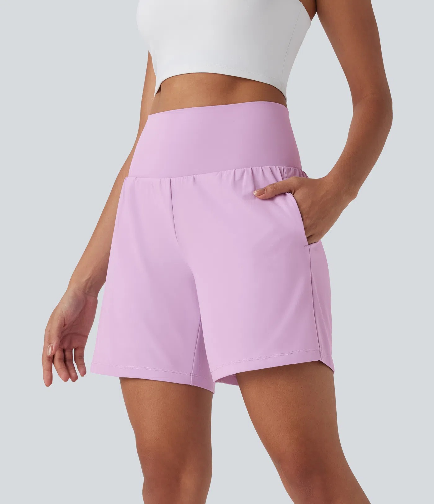 🔥🔥Women’s 2-in-1 Super High-Waisted Cool-Touch Yoga Shorts with Pockets (3