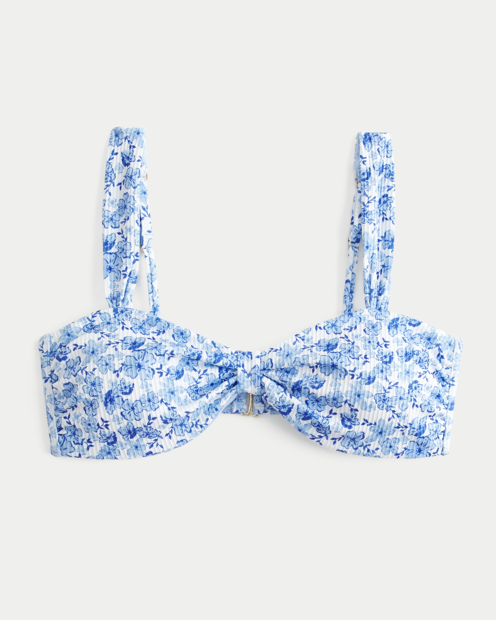 Ribbed Sweetheart Scoop Bikini Top