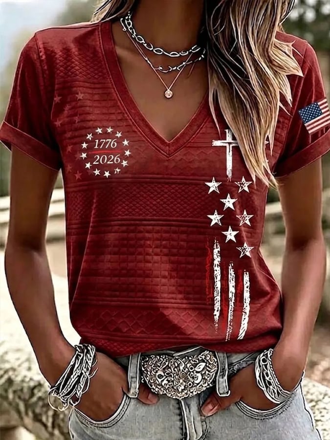Women's Casual Print Short-Sleeve T-Shirt